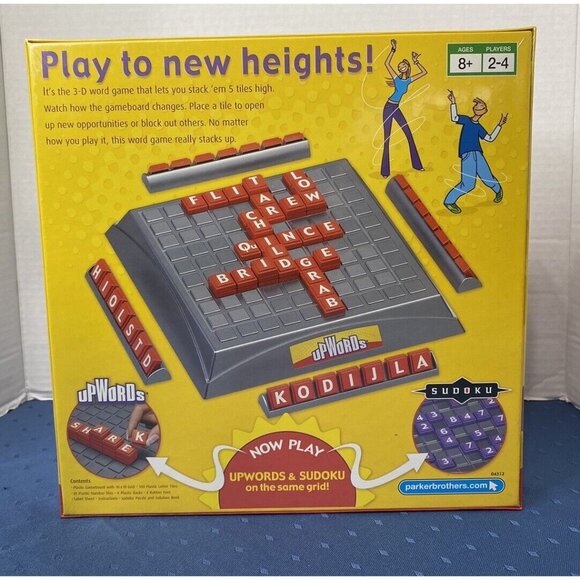 [NEW SEALED] Upwords The Quick Stacking Word Board Game - Plus Includes Sudoku! - Picture 2 of 3